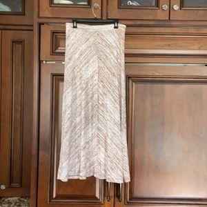 Cream and brown long flow skirt.